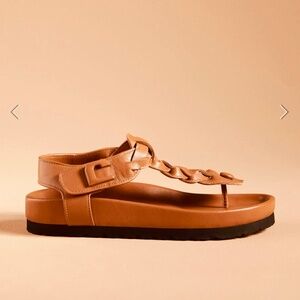 Lola Cruz Bria Braided T-Strap Leather Sandal  40 9 Anthropologie